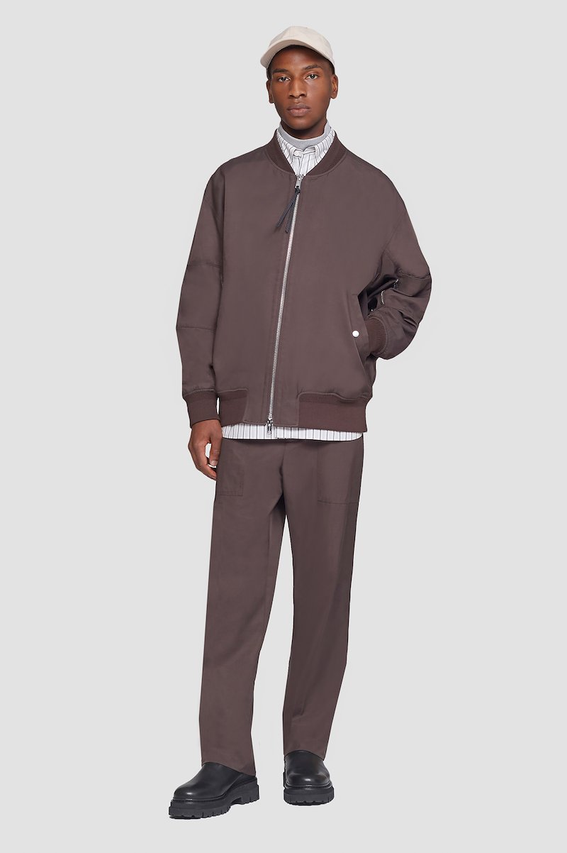 Oversized Bomber Jacket-brown #1 Oversized Bomber Jacket, ESPRESSO Synthetic->Nylon Oversized Bomber Jacket from 3.1 Phillip Lim. - 1