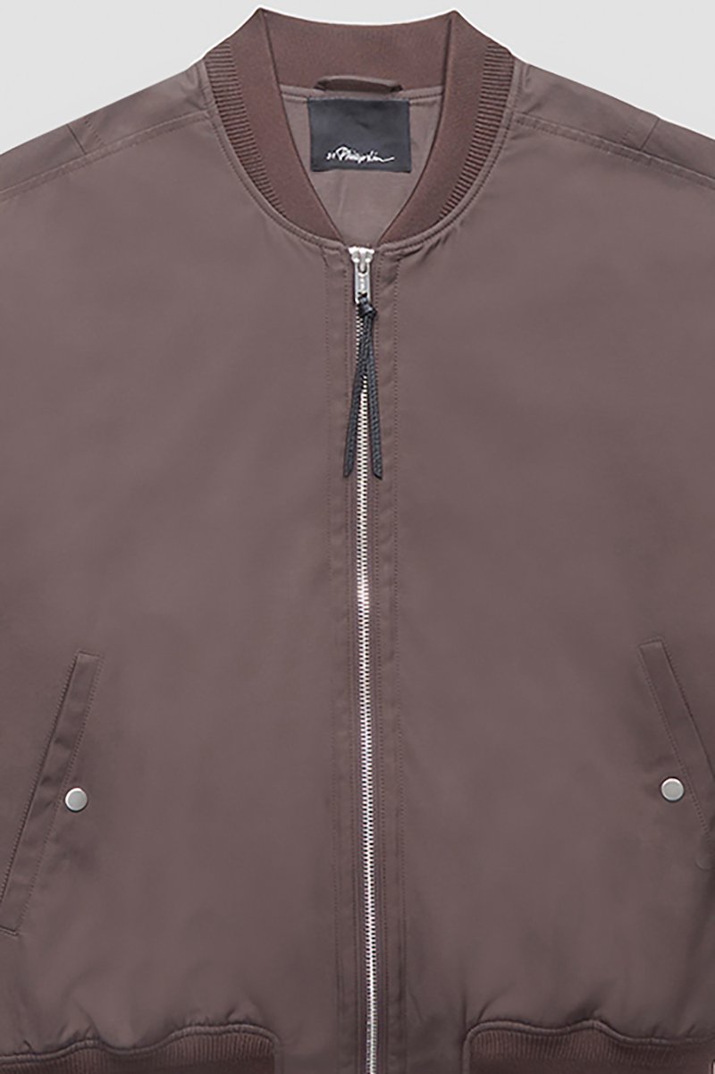Oversized Bomber Jacket-brown #1 Oversized Bomber Jacket, ESPRESSO Synthetic->Nylon Oversized Bomber Jacket from 3.1 Phillip Lim. - 7