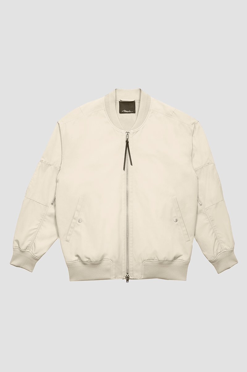 Oversized Bomber Jacket-neutrals #1 Oversized Bomber Jacket, KHAKI Synthetic->Nylon Oversized Bomber Jacket from 3.1 Phillip Lim. - 5