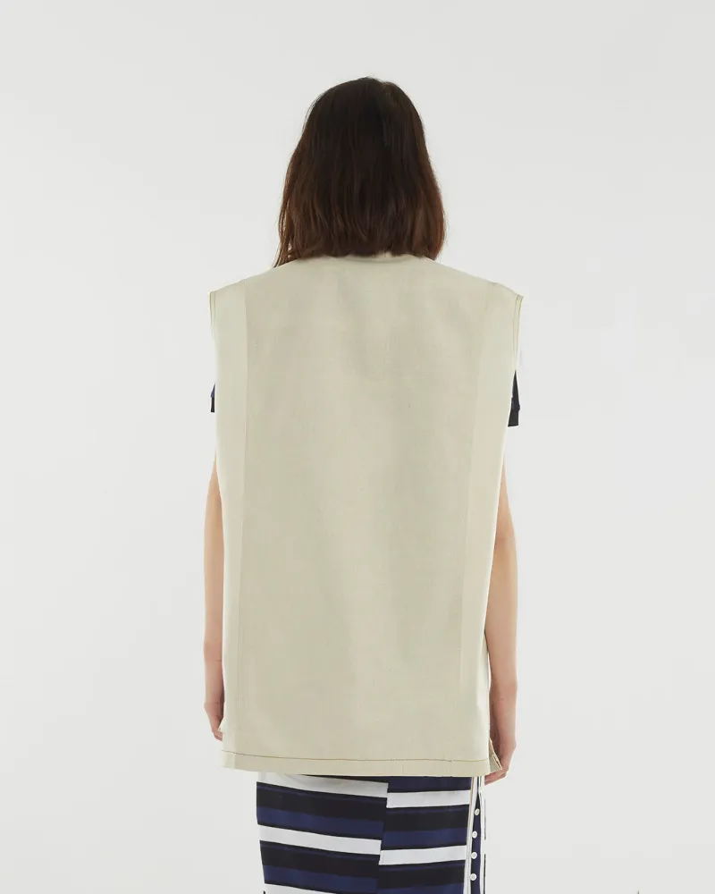 oversized denim vest