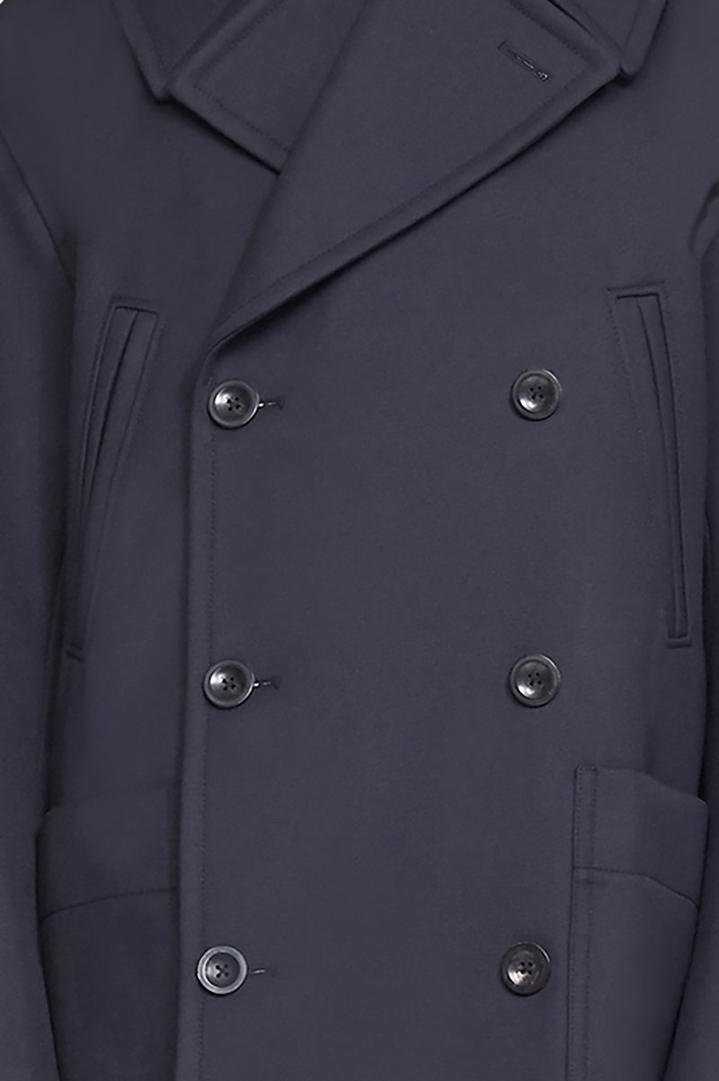 Oversized Peacoat-blue #0 Oversized Peacoat, Navy-Oatmeal Synthetic->viscose Oversized Peacoat from 3.1 Phillip Lim. - 4