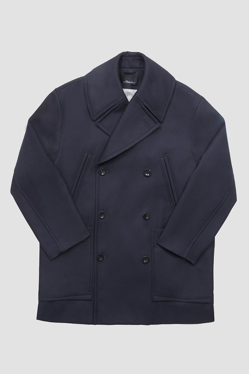 Oversized Peacoat-blue #1 Oversized Peacoat, Navy-Oatmeal Synthetic->viscose Oversized Peacoat from 3.1 Phillip Lim. - 5