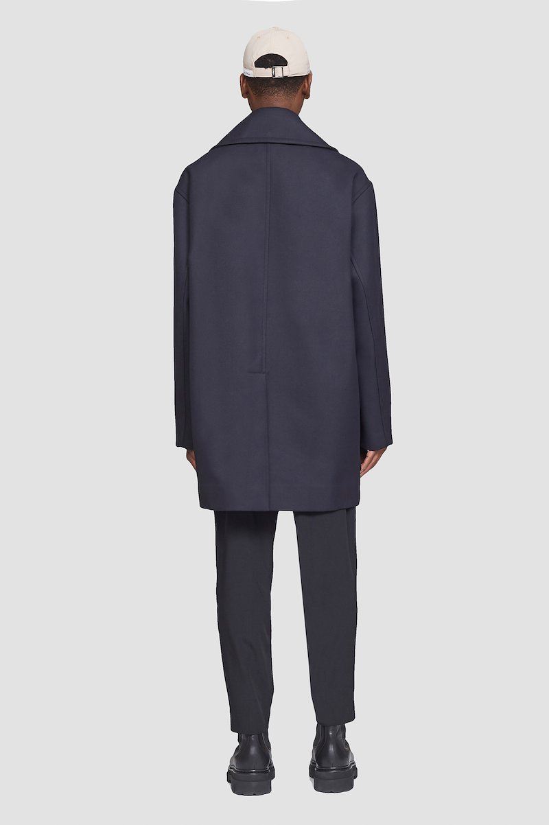Oversized Peacoat-blue #1 Oversized Peacoat, Navy-Oatmeal Synthetic->viscose Oversized Peacoat from 3.1 Phillip Lim. - 3