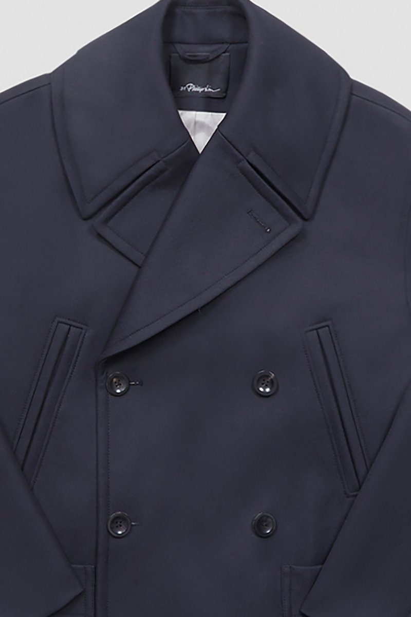 Oversized Peacoat-blue #1 Oversized Peacoat, Navy-Oatmeal Synthetic->viscose Oversized Peacoat from 3.1 Phillip Lim. - 7
