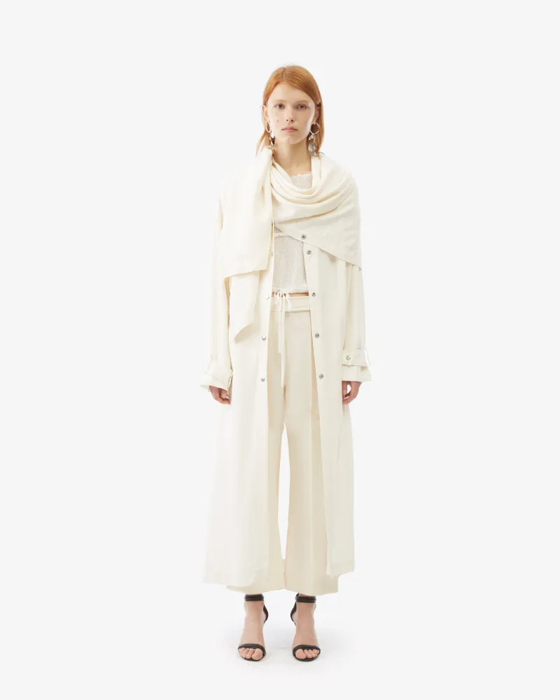 oversized cream scarf