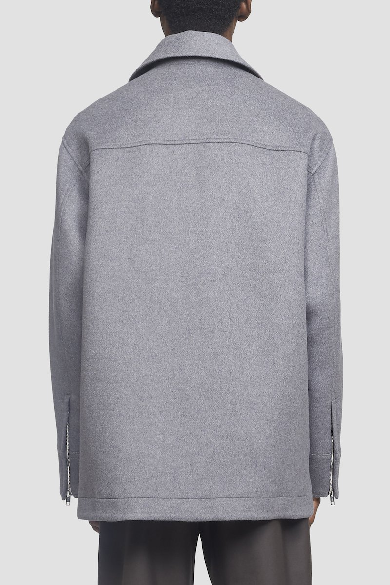 Oversized Shirt Jacket-grey #0 Oversized Shirt Jacket, CHARCOAL GRAY Synthetic->Polyester OVERSIZED SHIRT JACKET from 3.1 Phillip Lim. - 2