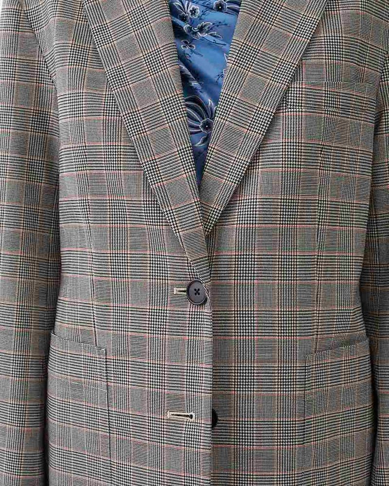 Oversized Wool Checked Blazer-black #1 Oversized Wool Checked Blazer, Black & white check wool & cotton blend Oversized Wool Checked Blazer from 3.1 Phillip Lim. - 3
