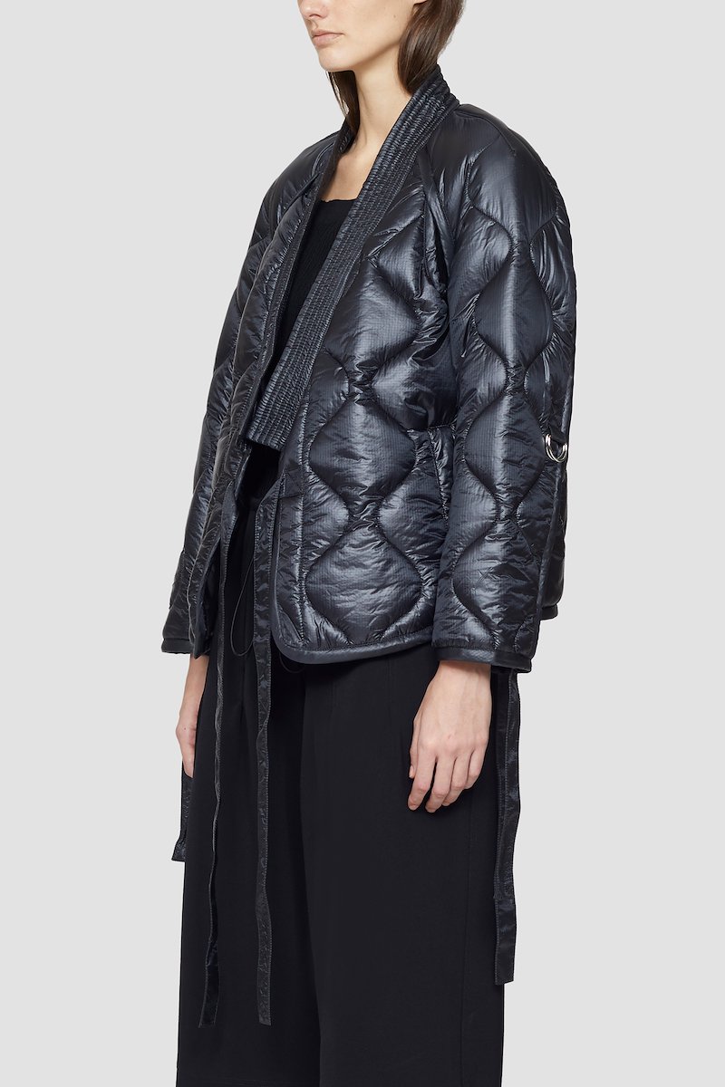 Padded Nylon Utility Kimono Jacket-black #0 Padded Nylon Utility Kimono Jacket, 3.1 PHILLIP LIMの、Padded Nylon Utility Kimono Jacket。- 2