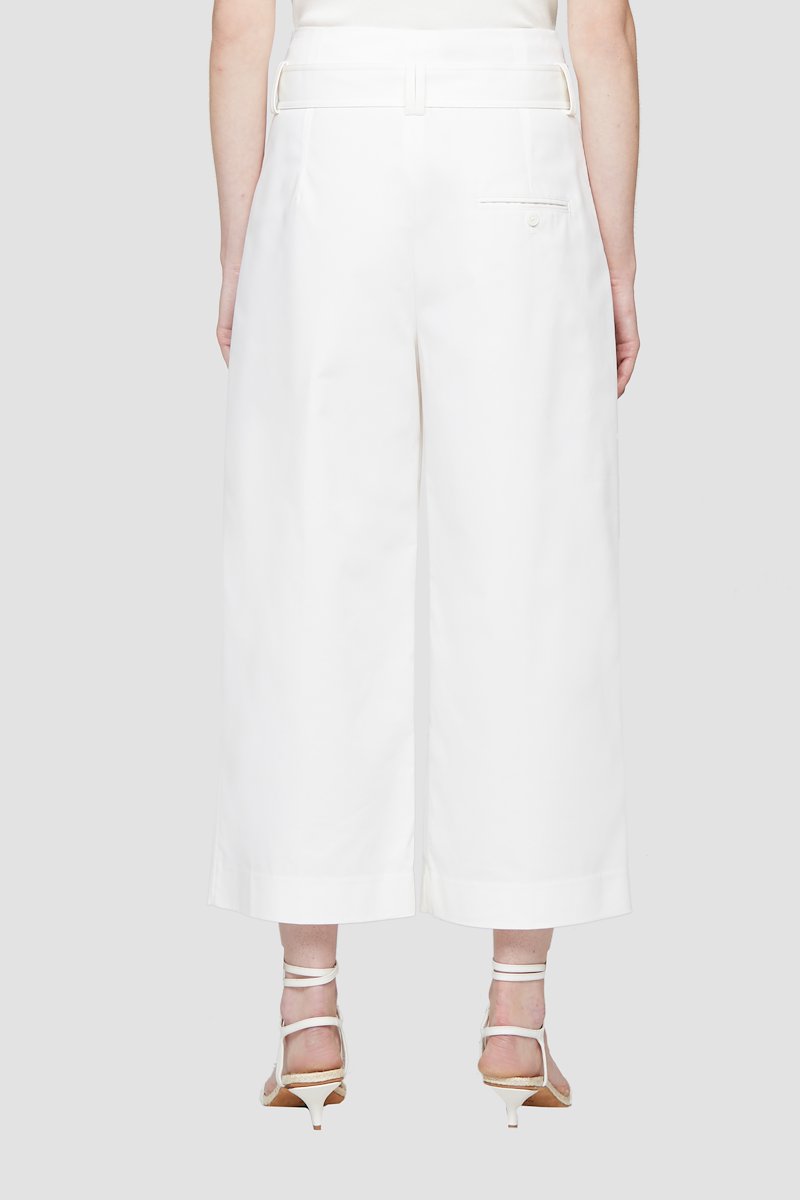 paperbag-waist wide-leg cropped trousers-white #1 paperbag-waist wide-leg cropped trousers, Antique white paperbag-waist wide-leg cropped trousers from 3.1 PHILLIP LIM featuring high waist, paperbag waist, pleat detailing, concealed front fastening, front tie fastening, wide leg, cropped leg, two side slit pockets and rear welt pocket.- 3