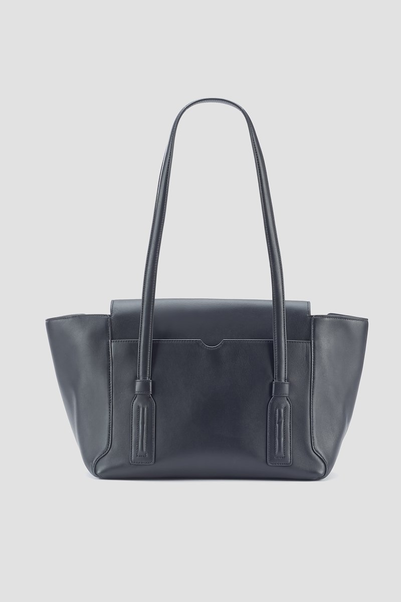 Pashli Medium Shoulder Bag-black #0 Pashli Medium Shoulder Bag, Black calf leather Pashli medium shoulder bag from 3.1 PHILLIP LIM featuring two rounded top handles, silver-tone hardware, padlock fastening, internal slip pocket and zip details.- 2