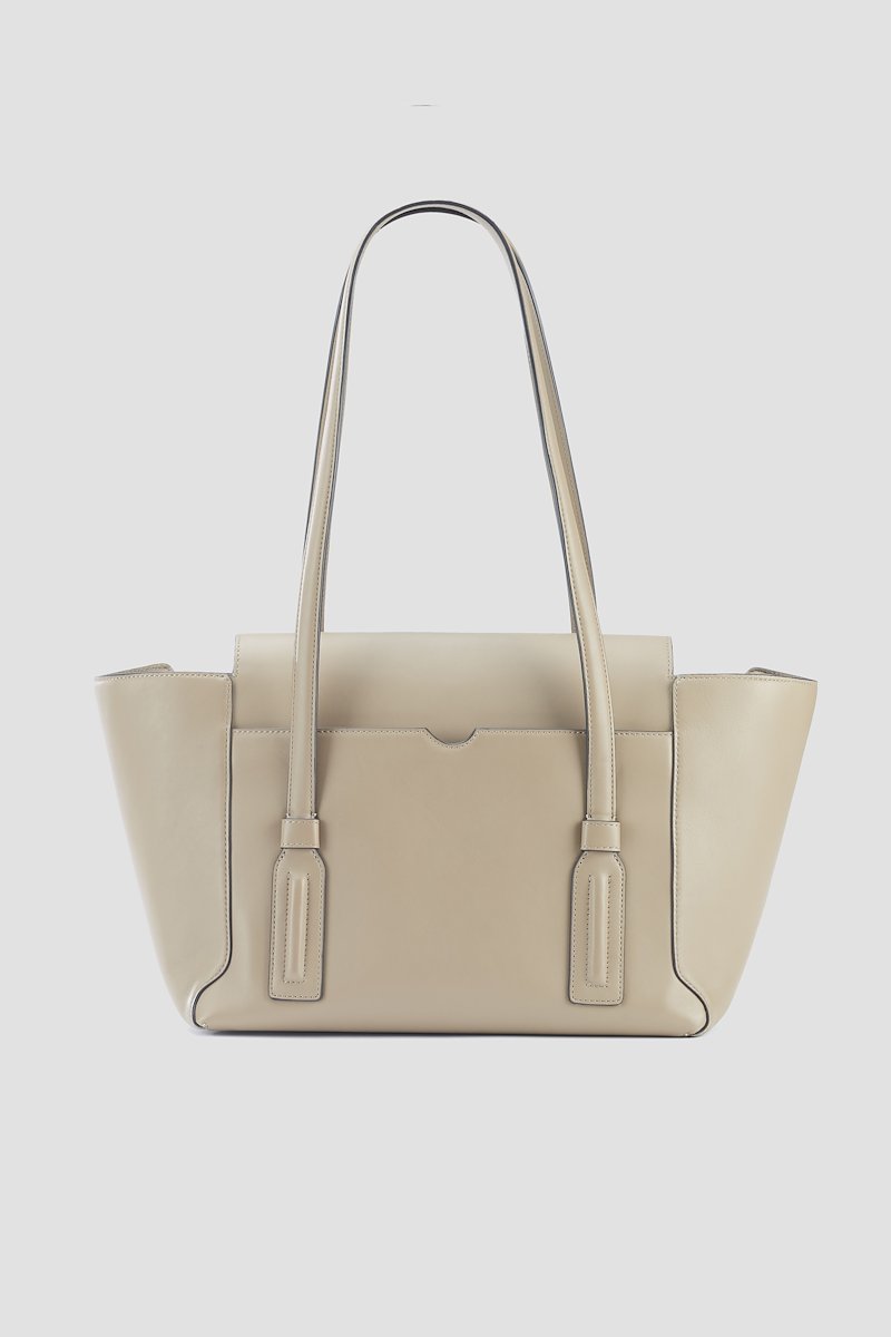 Pashli Medium Shoulder Bag-brown #0 Pashli Medium Shoulder Bag, Brown calf leather Pashli medium shoulder bag from 3.1 PHILLIP LIM featuring two rounded top handles, gold-tone hardware, padlock fastening, internal slip pocket and zip details.- 2