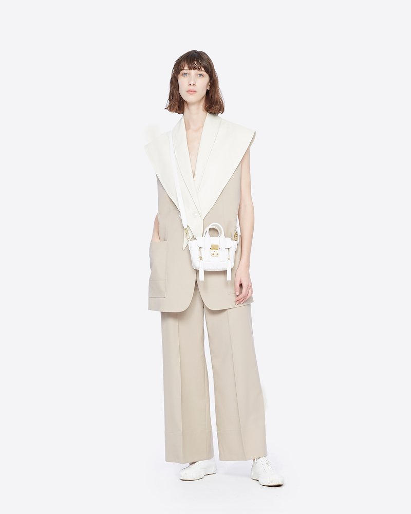 Pashli Nano Satchel-white #1 Pashli Nano Satchel, Need more proof that the best gifts in life come in the smallest of packages? This Pashli Nano crossbody bag from 3.1 Phillip Lim might just be what Shakespeare had in mind when he wrote: "though she be but little, she is fierce." It packs a punch - and your favourite lipstick. Featuring an embossed crocodile effect, gold-tone hardware, a chain and leather strap, a foldover top with magnetic closure and internal slip pockets.- 3