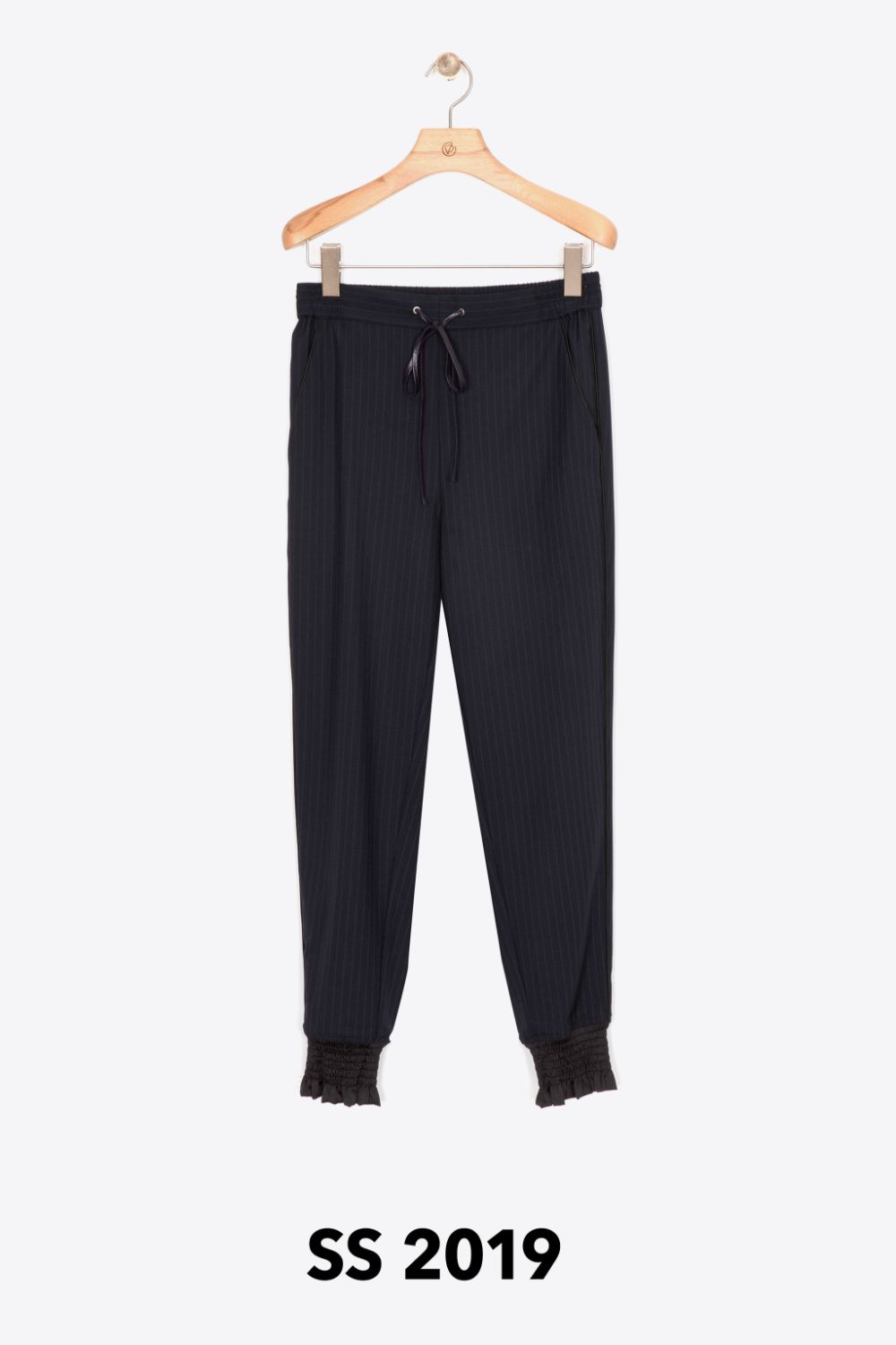 pinstripe jogger pants