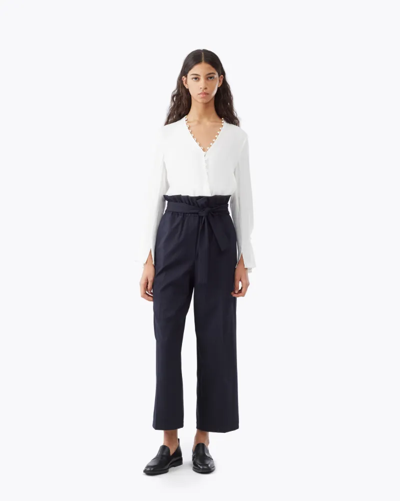 pinstripe paperbag pants