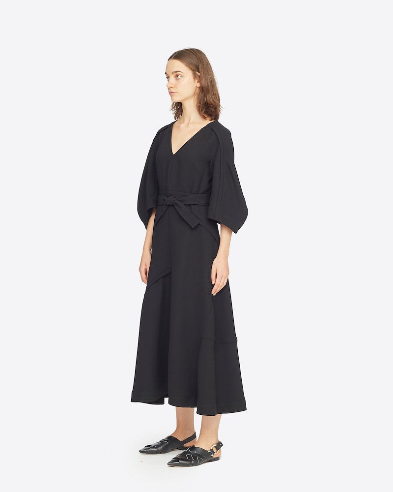 Puff Sleeve Dress-black #1 Puff Sleeve Dress, Puff Sleeve Dress from 3.1 Phillip Lim.- 1