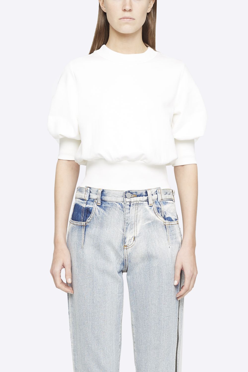sweatshirt with puffy sleeves