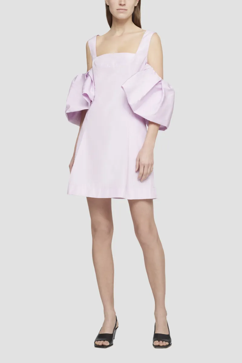 taffeta puff sleeve dress