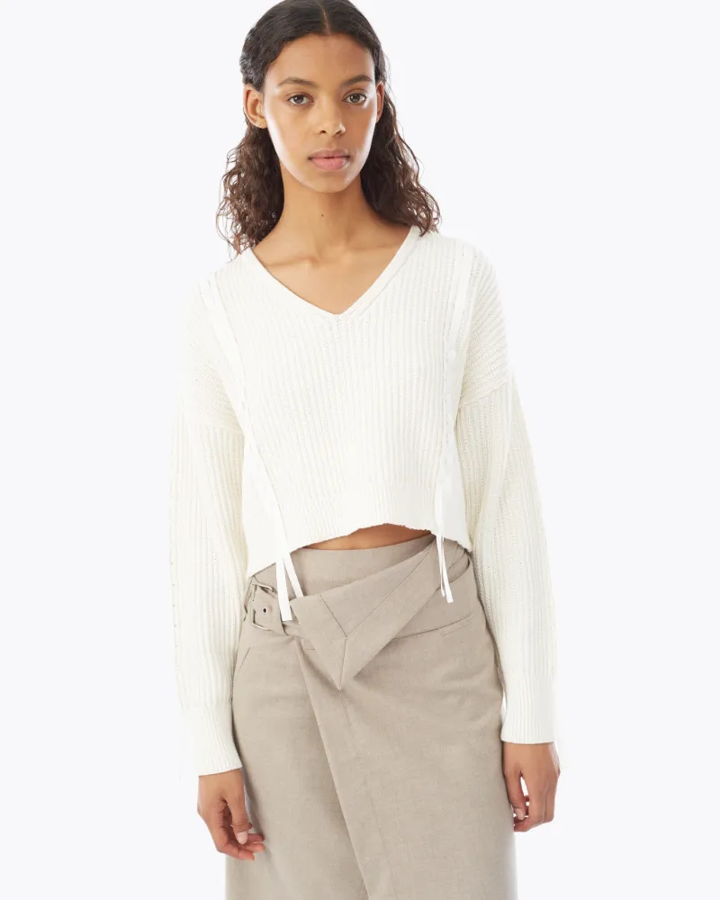 ivory cropped sweater