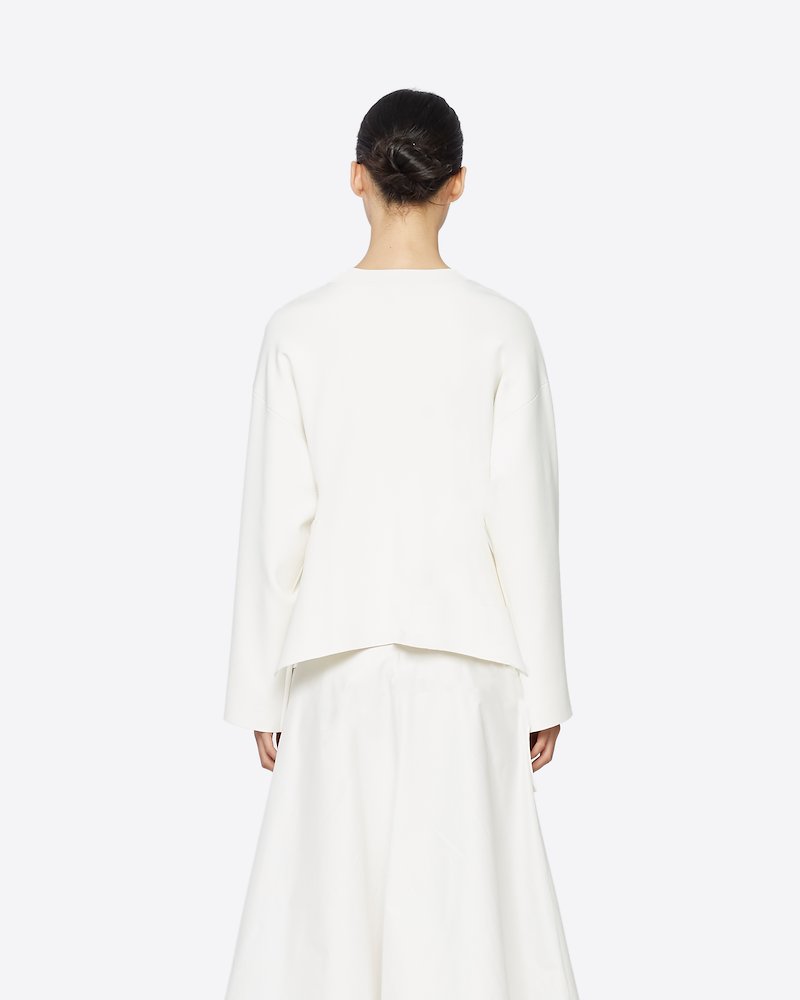 Ruffle Front Skirt-white #0 Ruffle Front Skirt, A piece that makes a great first impression. This ruffled front midi skirt will ruffle your feathers in the best was possible. As per usual, when it comes to 3.1 Phillip Lim. Featuring a ruffled design, a high waist, a mid-length, an asymmetric hem and a concealed rear zip fastening. - 2