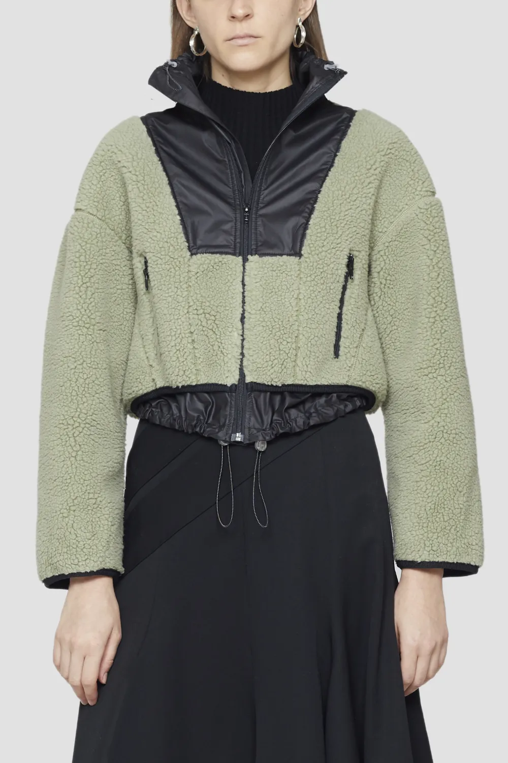 cropped sherpa pullover