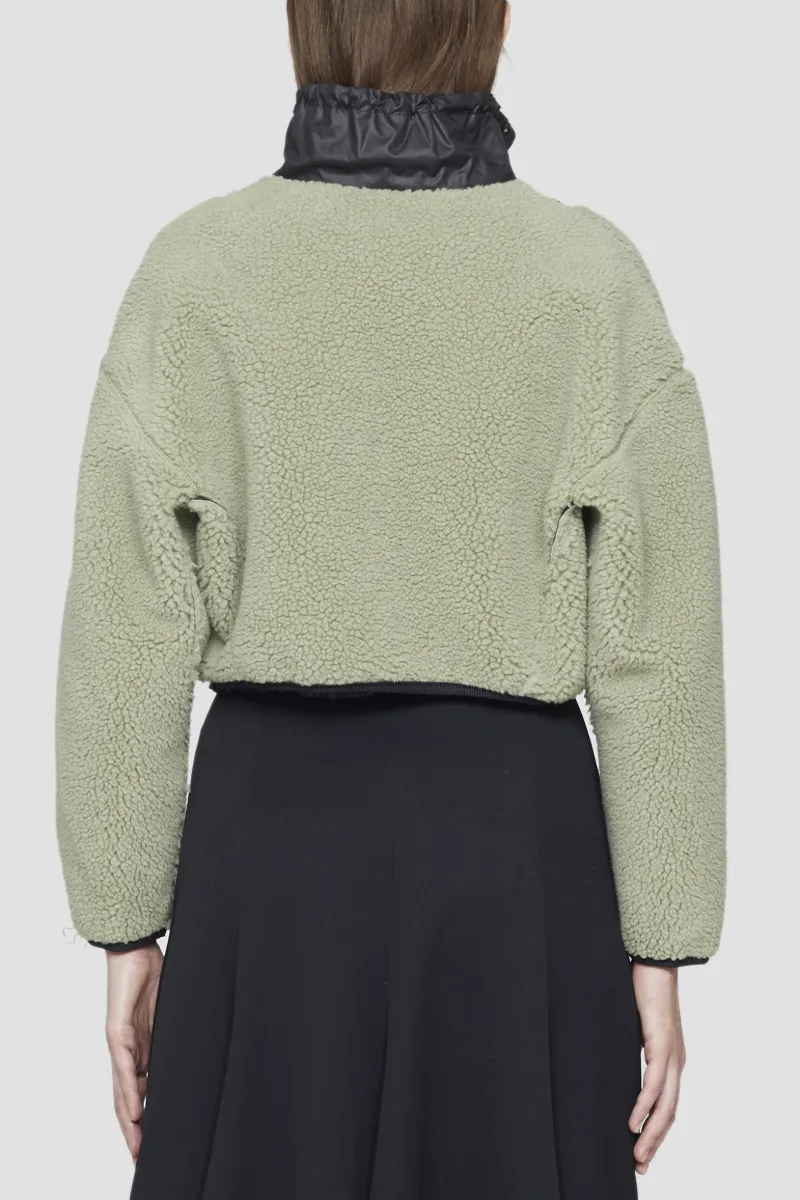 cropped sherpa pullover