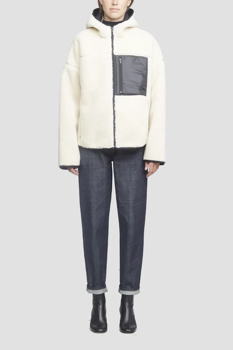 long bonded sherpa coat