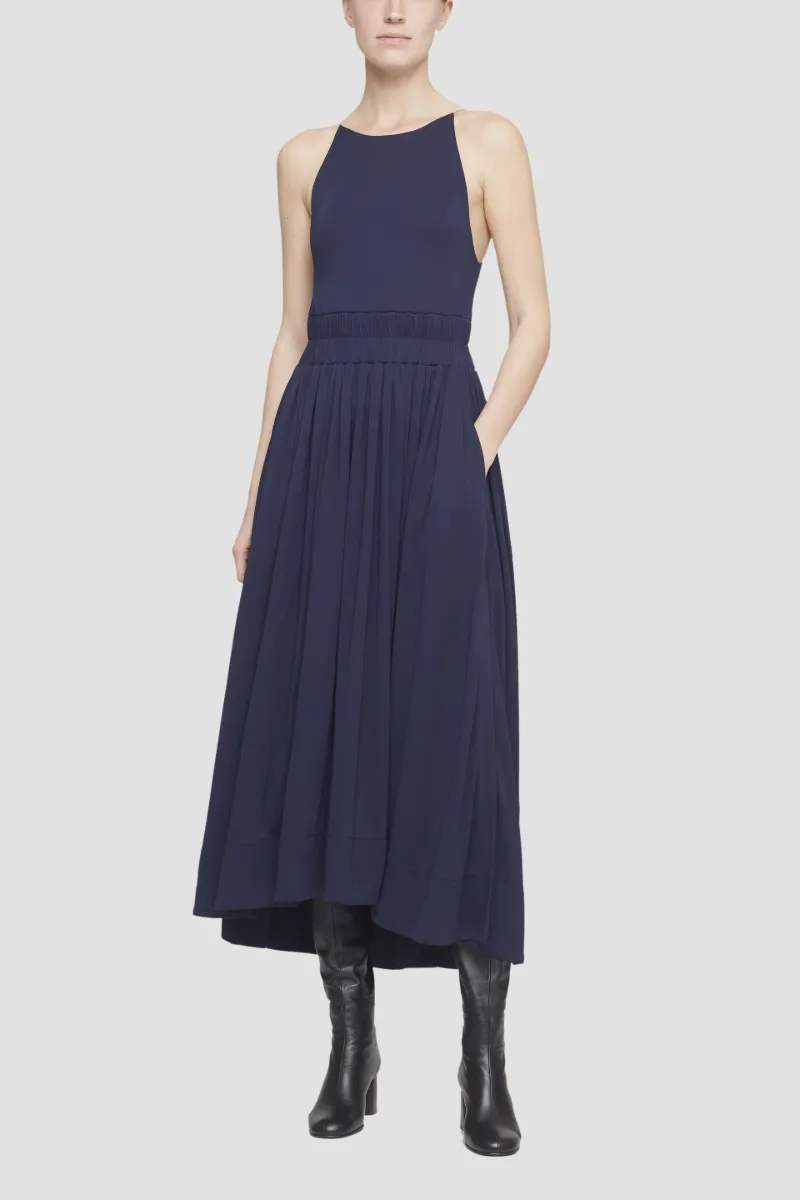 Shirred Waist Chain Strap Dress | Now 