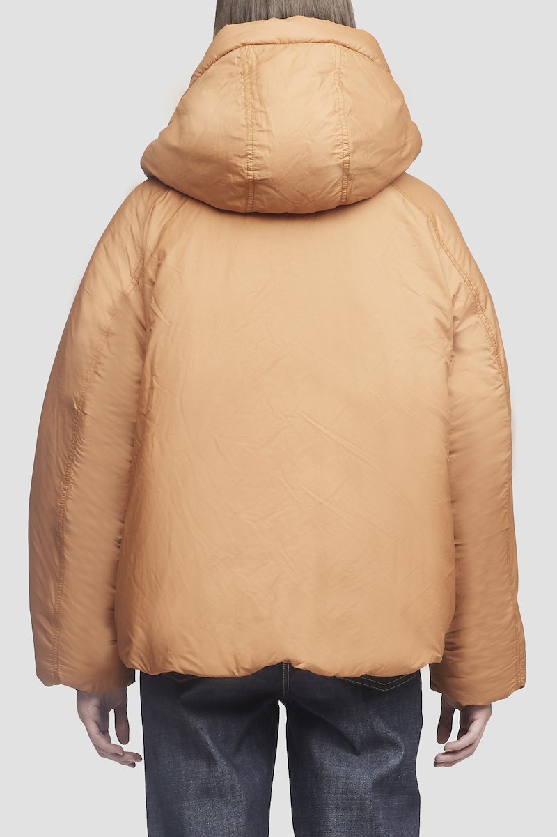 Short Duvet Parka With Neck Tie-neutrals #0 Short Duvet Parka With Neck Tie, - 2