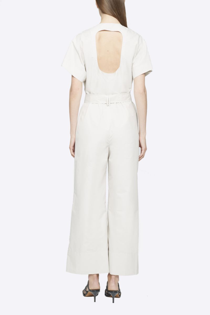 white short sleeve jumpsuit