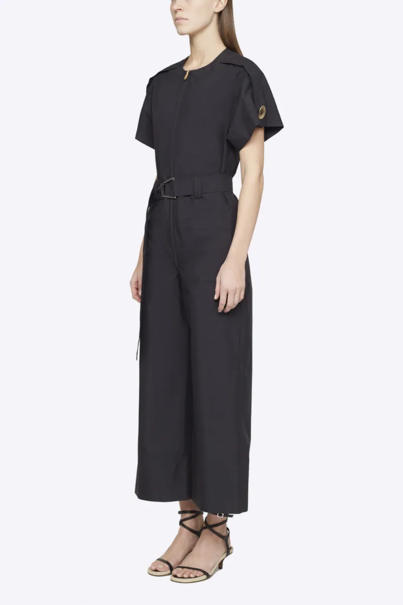 cotton short sleeve jumpsuit