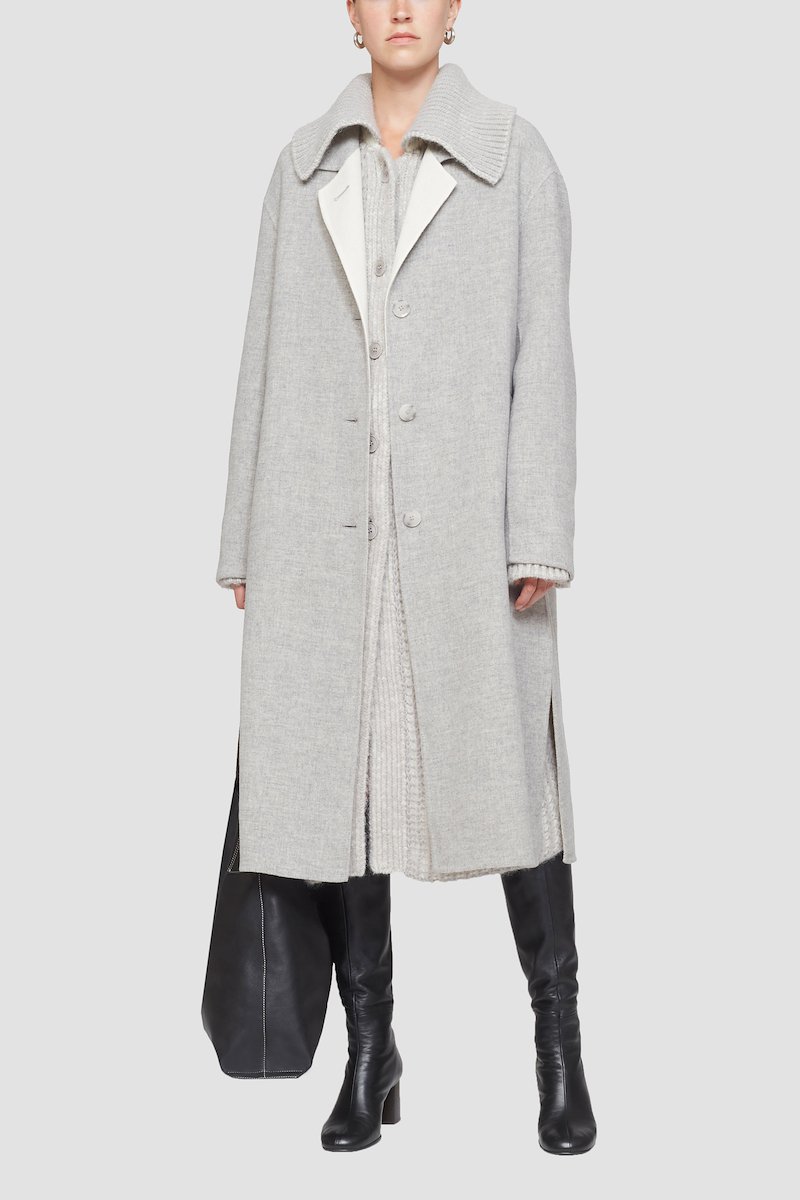 Single Breasted Wool Coat-grey #0 Single Breasted Wool Coat, null- 0