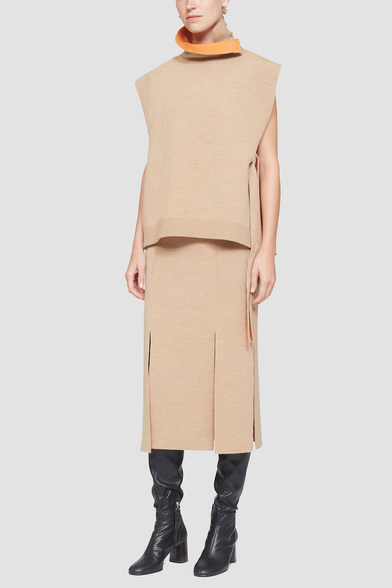 Sleeveless Double Face Wool Turtleneck-neutrals #0 Sleeveless Double Face Wool Turtleneck, null- 0