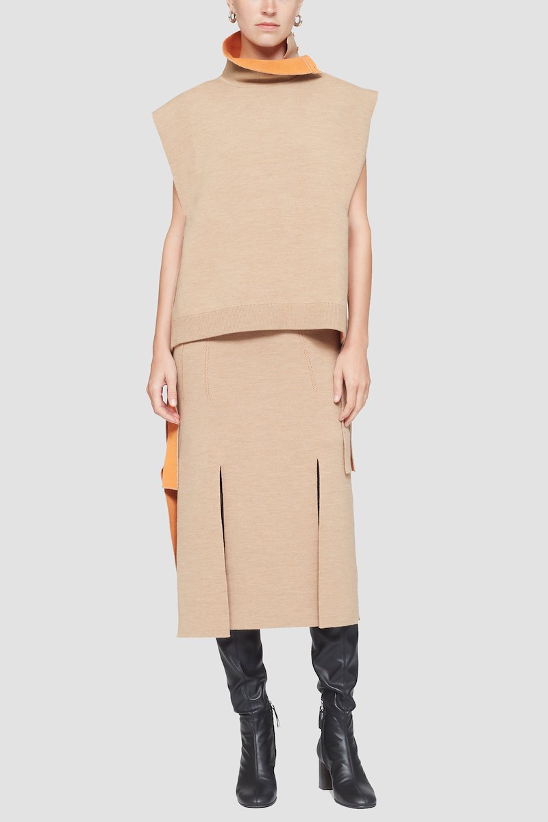 Sleeveless Double Face Wool Turtleneck-neutrals #0 Sleeveless Double Face Wool Turtleneck, null- 4