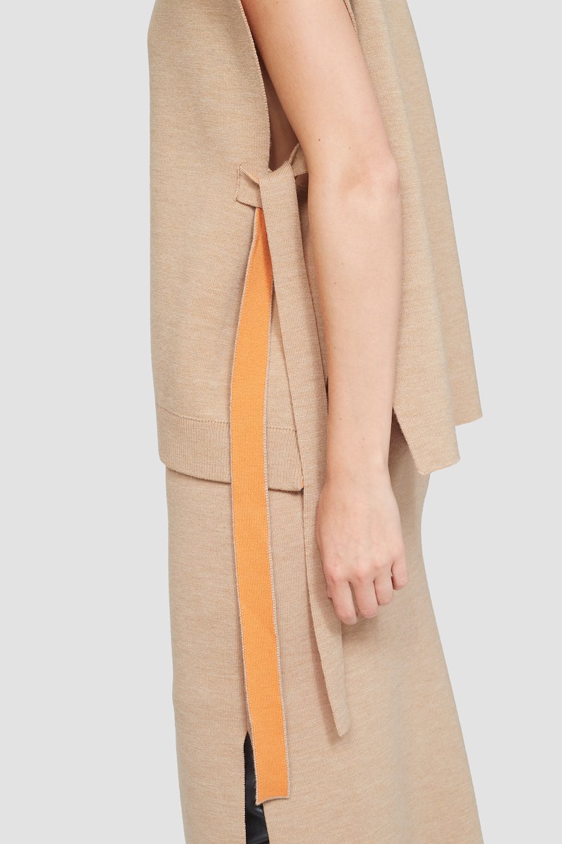 Sleeveless Double Face Wool Turtleneck-neutrals #1 Sleeveless Double Face Wool Turtleneck, null- 5