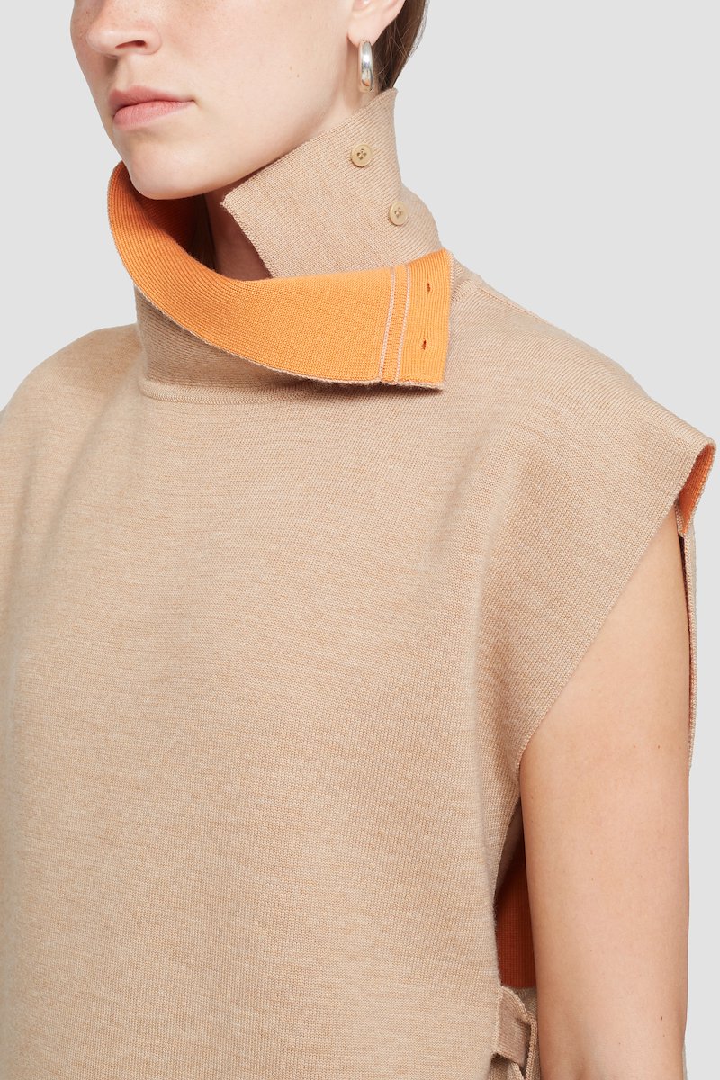 Sleeveless Double Face Wool Turtleneck-neutrals #0 Sleeveless Double Face Wool Turtleneck, null- 6