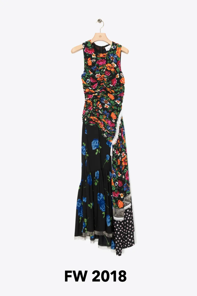 floral patchwork dress