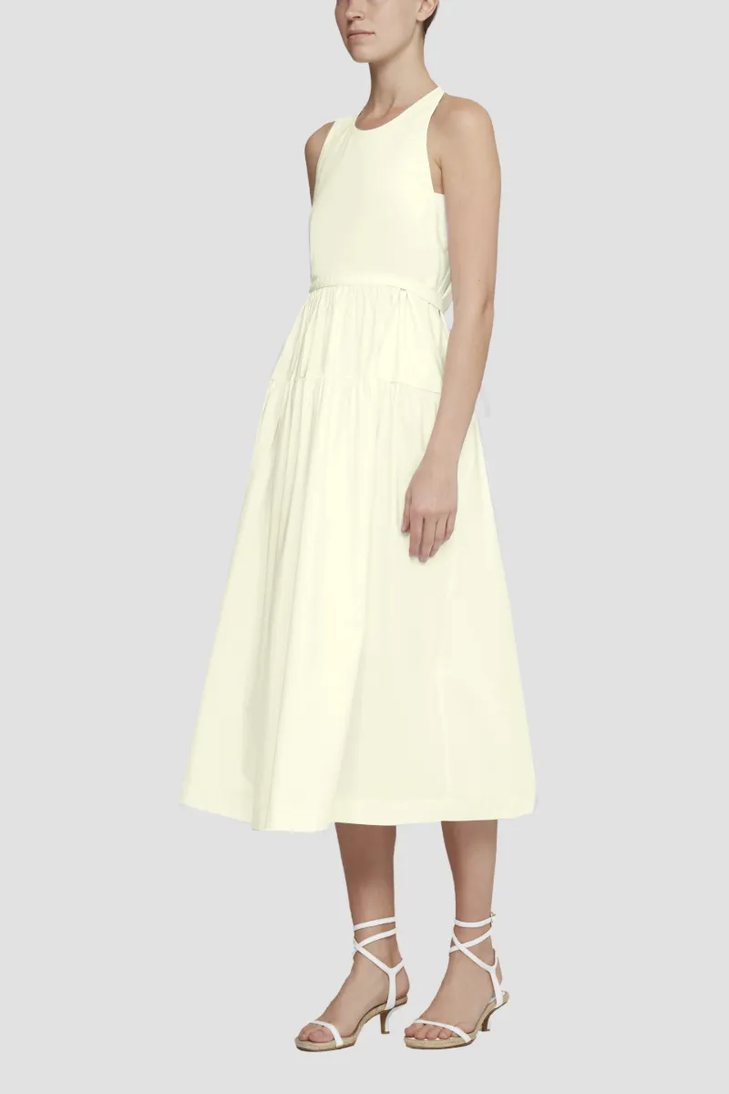 belted sleeveless dress