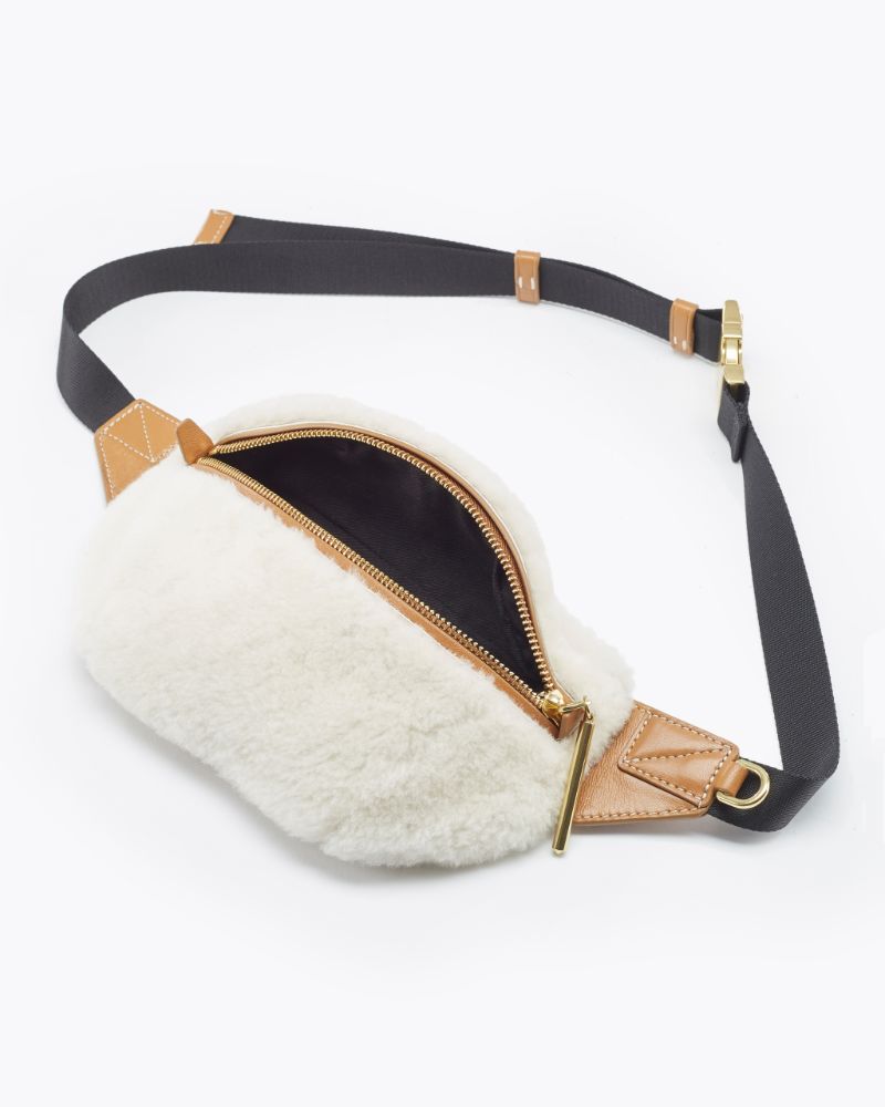 shearling fanny pack