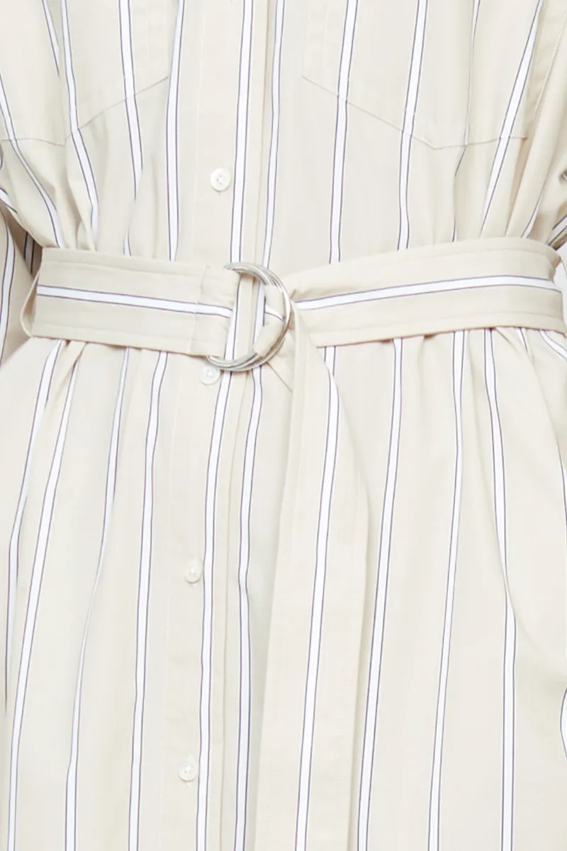 striped button up dress