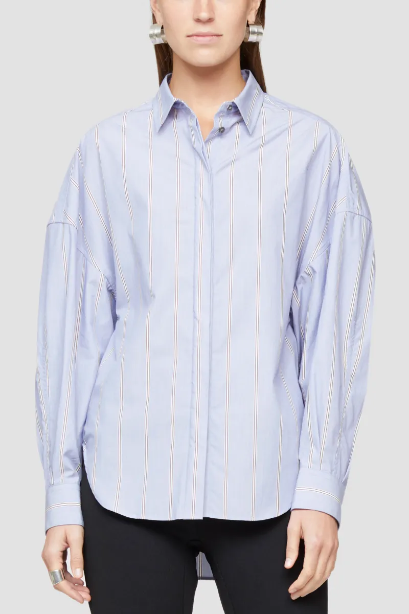 striped long sleeve button up