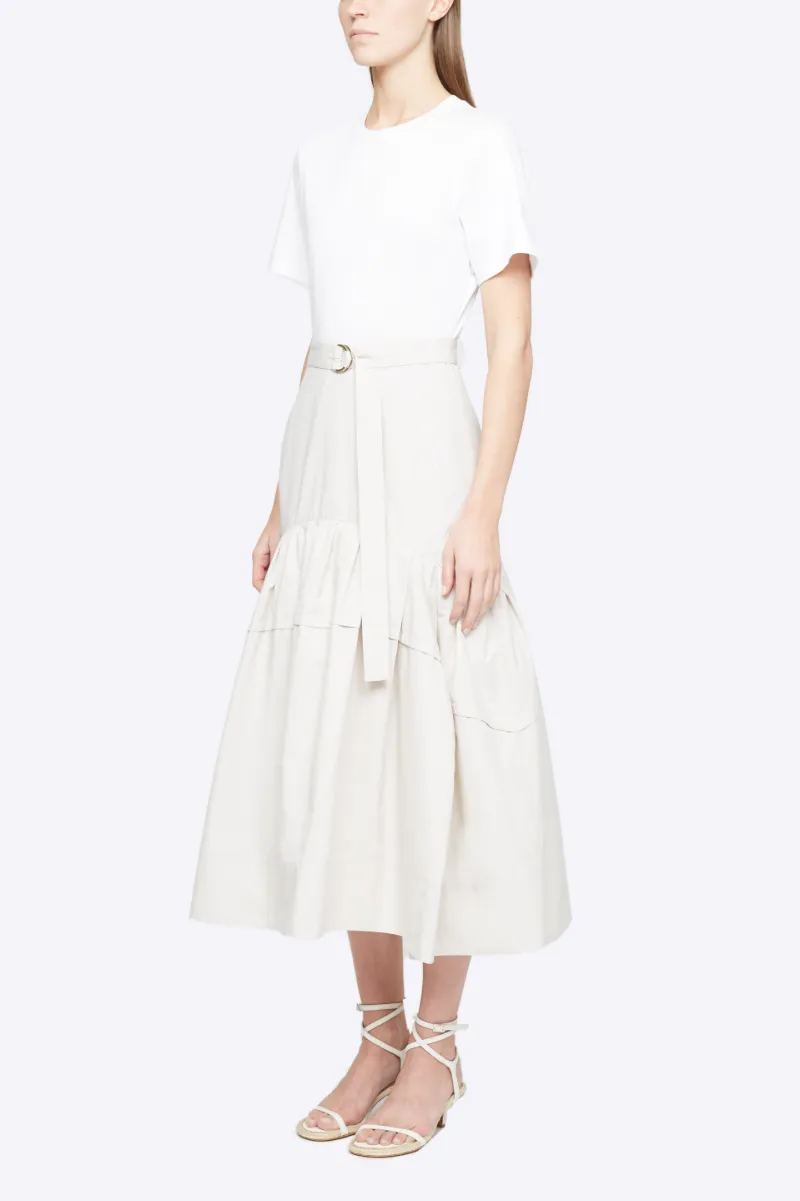 White shirred skirt Clearance