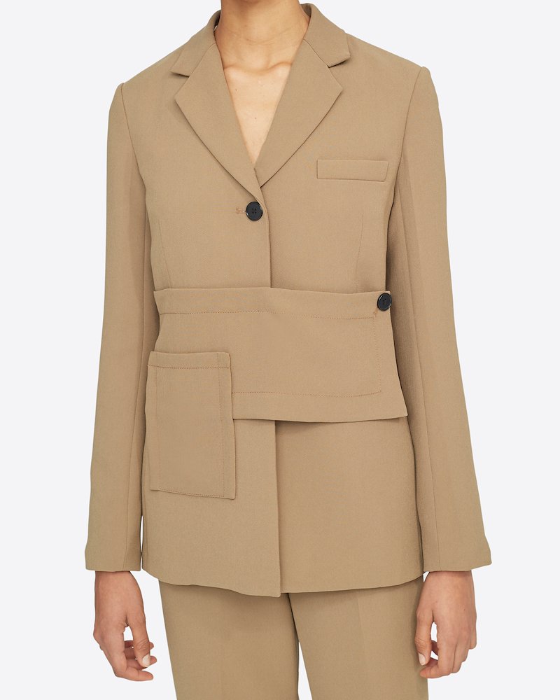Tailored Blazer-brown #1 Tailored Blazer, CHESTNUT Synthetic->Triacetate Tailored Blazer from 3.1 Phillip Lim.- 3