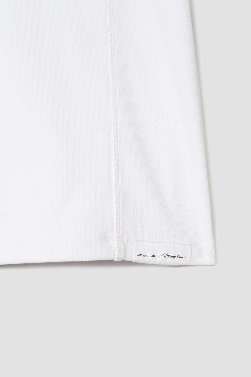 The Boxy Tee-white #1 The Boxy Tee, White cotton-blend Essential jersey T-shirt from 3.1 PHILLIP LIM featuring seam detailing, logo patch to the rear, crew neck, short sleeves and FUZE BIOTECH technology.- 7