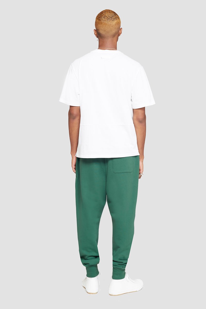 The Essential Tee-white #0 The Essential Tee, Optic white cotton Essential T-shirt from 3.1 PHILLIP LIM featuring patchwork design, logo patch to the rear, crew neck, short sleeves and straight hem.- 2