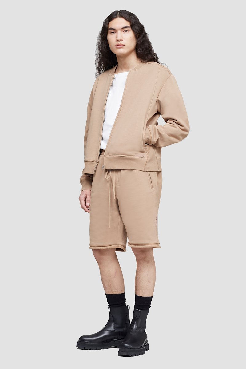 The Everyday Bomber-neutrals #0 The Everyday Bomber, Camel brown cotton Everyday cotton bomber jacket from 3.1 PHILLIP LIM featuring ribbed band collar, front zip fastening, long sleeves, two side welt pockets and ribbed hem.- 0