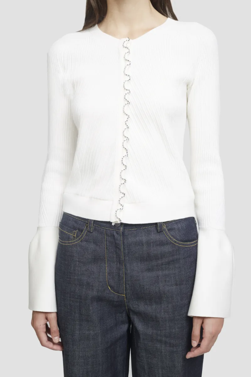 long sleeve ribbed cardigan