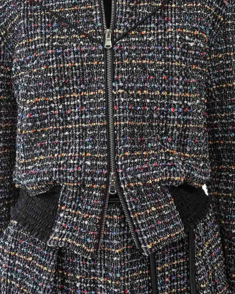 tweed bomber jacket womens
