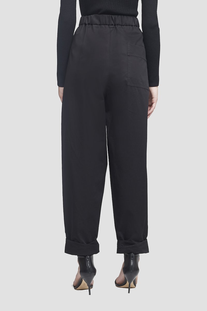 Twill Belted Utility Pant-black #0 Twill Belted Utility Pant, BLACK Synthetic->Triacetate TWILL UTILITY BELTED PANTS W ROLLED CUFF from 3.1 Phillip Lim. - 2
