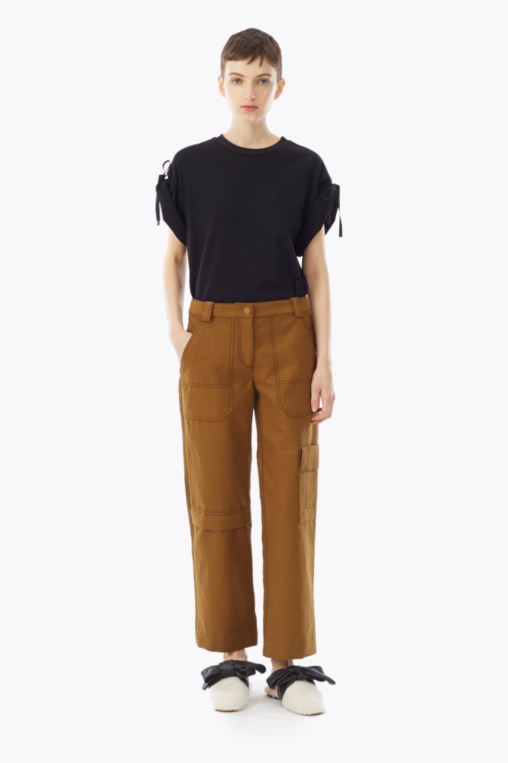 twill cargo pants women's