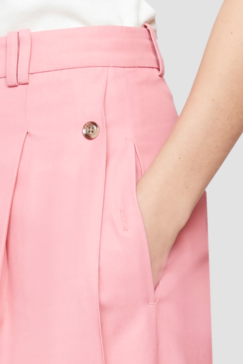 Wide Leg Pant-pink #0 Wide Leg Pant, Can you imagine the look on Regina George's face when you show up with these 3.1 Phillip Lim trousers? Constructed from wool and boasting a rose-pink hue, this pair will be the reason for all the chit-chat around you. Sorry, Regina, you're no longer the leader. Featuring darts at the waist, turn up hems, belt loops, a high waist, a button & zip fastening, a wide leg, side pockets and a rear patch pocket.- 4